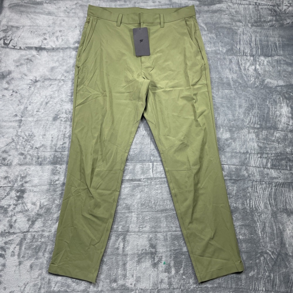 Fabletics The Only Pants Men 32x32 Green Athleisure Business Casual Straight NWT